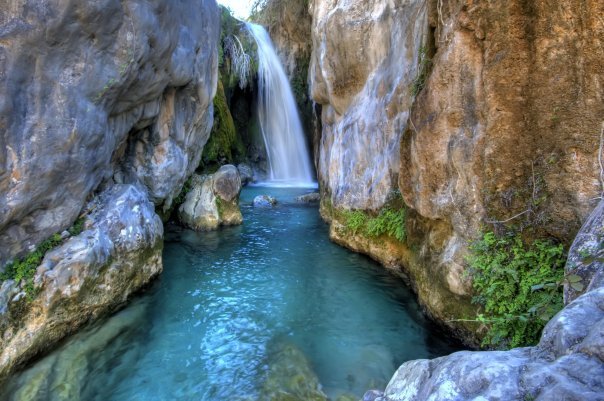 The natural waterfalls